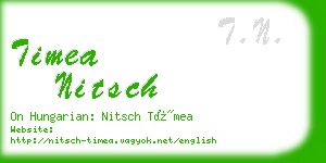 timea nitsch business card